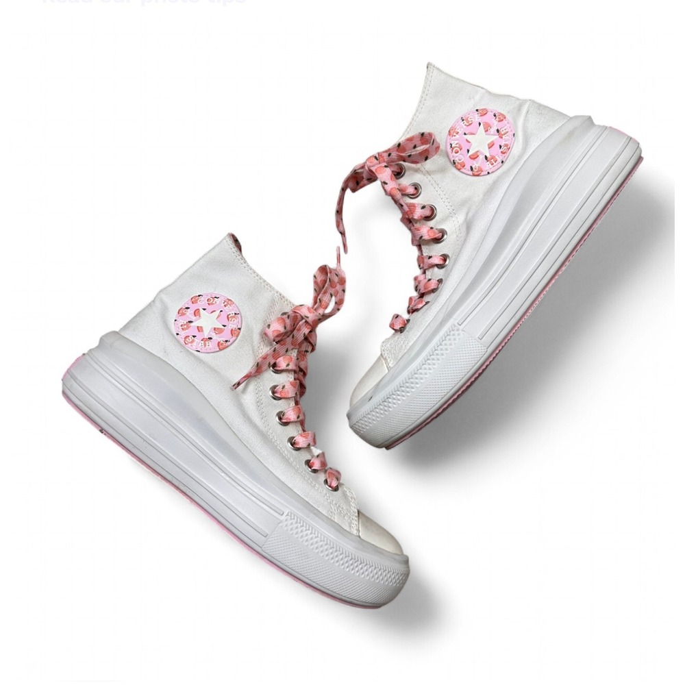 Converse Chunk Taylor All Star Move High Top Platform Peaches Sneakers Women 8.5